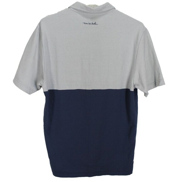 Travis Mathew Polo Shirt Mens Size S Gray Blue Short Sleeve Golf - Picture 3 of 5